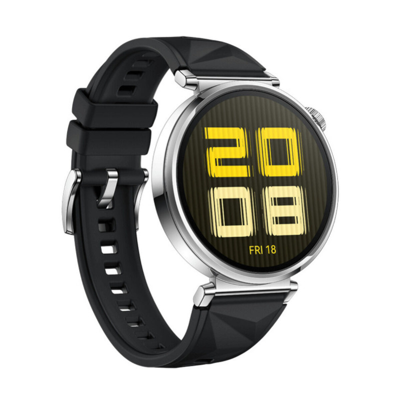 Viedpulkstenis Huawei Watch GT 5 Active 41 mm ar GPS, melna fluorelastomēra siksniņa