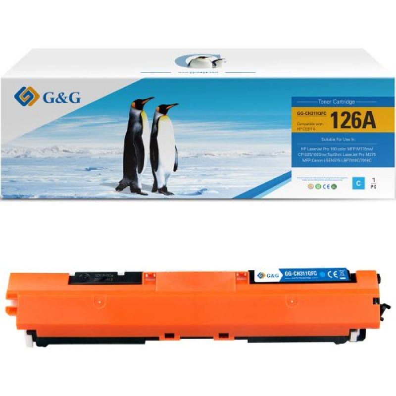G&G saderīgs toners HP 126A (CE311A) / Canon 729C (14390)