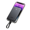 UGREEN PB526 10000mAh 20W pārnēsājamais akumulators ar iebūvētu USB-C kabeli