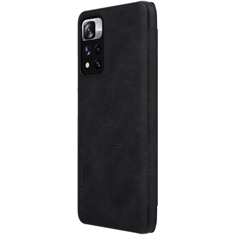[CR] Nillkin Qin vāciņš Xiaomi Mi 11i HyperCharge / Redmi Note 11 Pro (China), melns (patērētāja atgriezta prece)