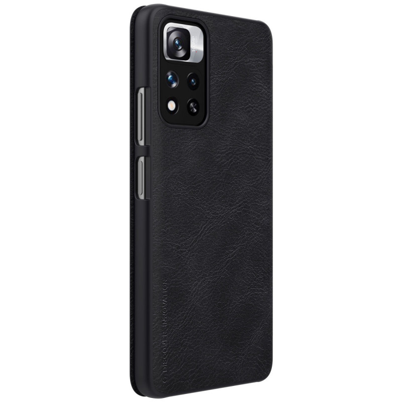 [CR] Nillkin Qin vāciņš Xiaomi Mi 11i HyperCharge / Redmi Note 11 Pro (China), melns (patērētāja atgriezta prece)