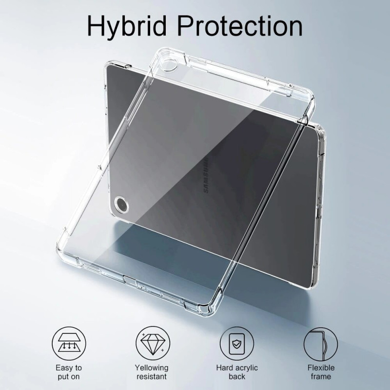 Tech-Protect FlexAir planšetdatora maciņš Samsung Galaxy Tab A9 / A11 8.7 (X110 / X115 / X133 / X135), caurspīdīgs