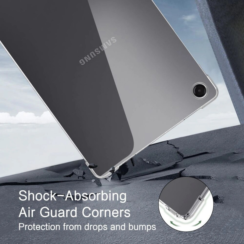 Tech-Protect FlexAir planšetdatora maciņš Samsung Galaxy Tab A9 / A11 8.7 (X110 / X115 / X133 / X135), caurspīdīgs