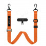Tech-Protect C6S Rope Crossbody tālruņa kaklarota, Cosmic Orange