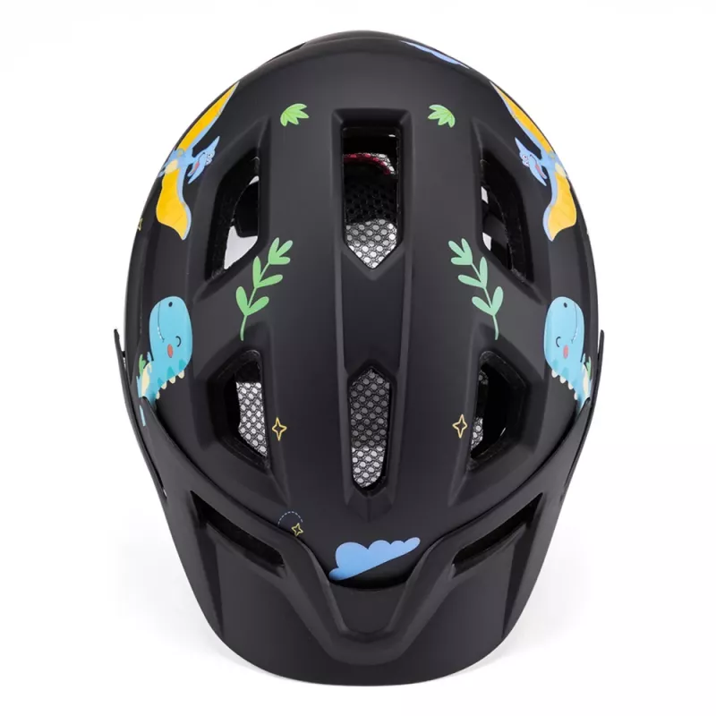 Wozinsky bērnu MTB velosipēda ķivere ar noņemamu vizieri, izmērs XS (48-52 cm), melna