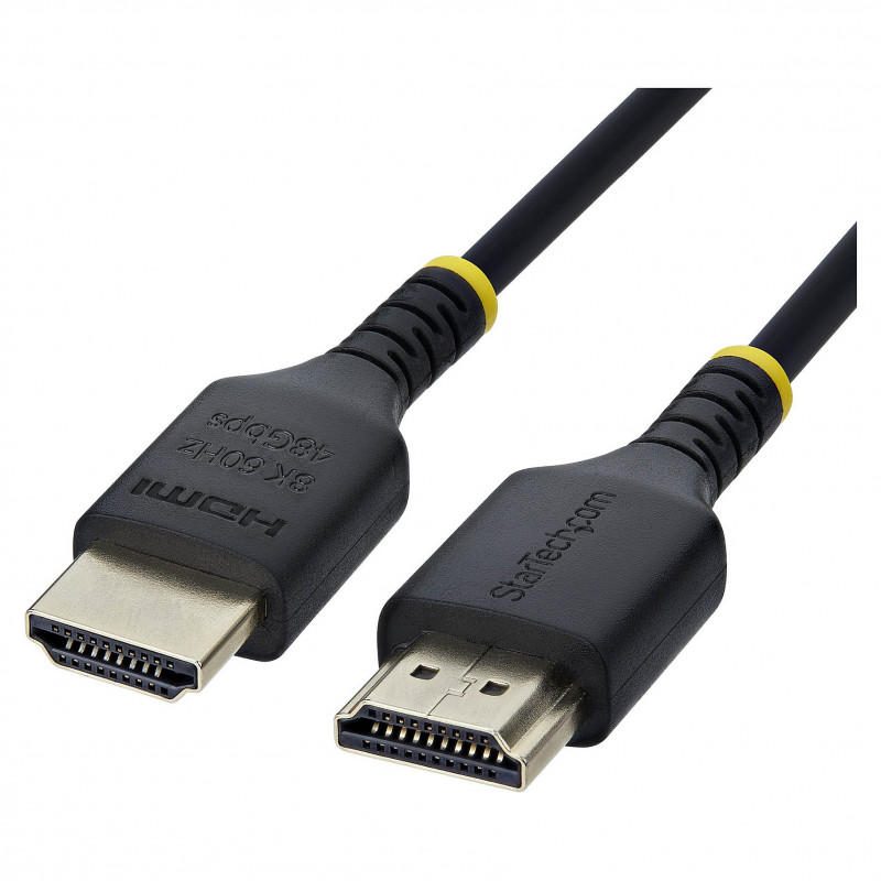 StarTech.com HDMI21-CBL-SLIM-1M Ultra High Speed HDMI 2.1 kabelis, 1 m, melns