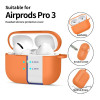 Tech-Protect Silicone Hook silikona apvalks Apple AirPods Pro 3, Cosmic Orange
