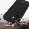 Marka Niezdefiniowana iPhone 17 TPU maciņš ar kartes turētāju un šķērskājama auklu, melns
