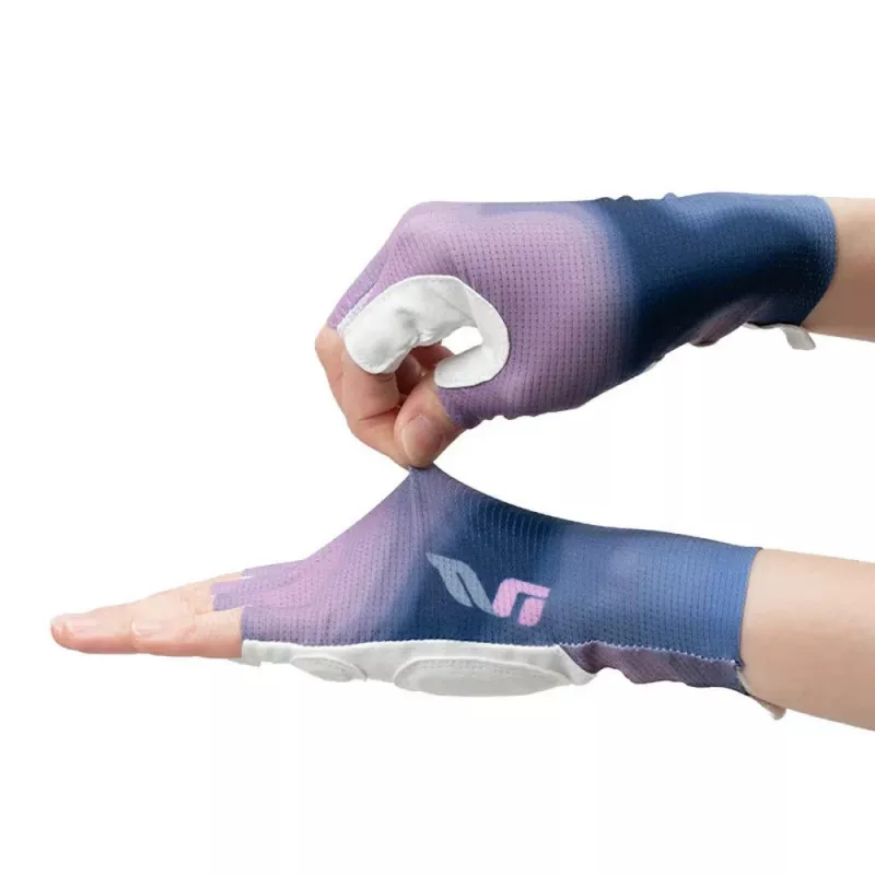 Rockbros S389 sieviešu īspirkstu amortizējošie riteņbraukšanas cimdi, izmērs L, purpura