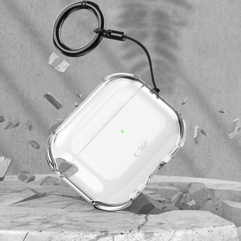 Tech-Protect Bounce maciņš Apple AirPods Pro 3, caurspīdīgs