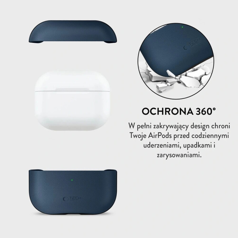 Tech-Protect NaturalFit apvalks Apple AirPods Pro 3, Navy Blue