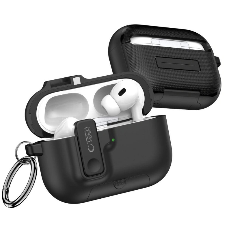 Tech-Protect Slim Hook futrālis Apple AirPods Pro 3, melns
