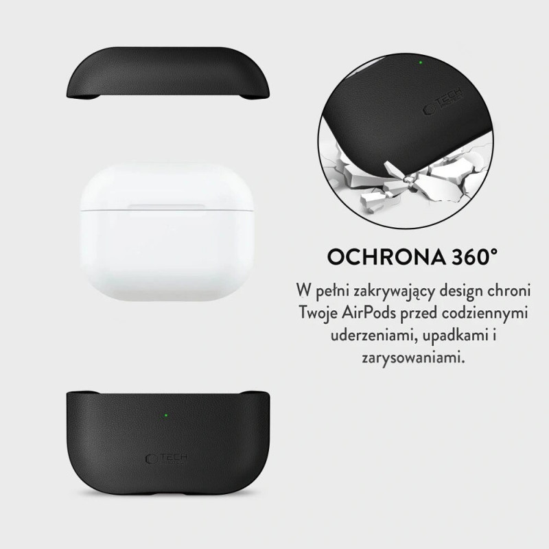 Tech-Protect NaturalFit futrālis Apple AirPods Pro 3, melns