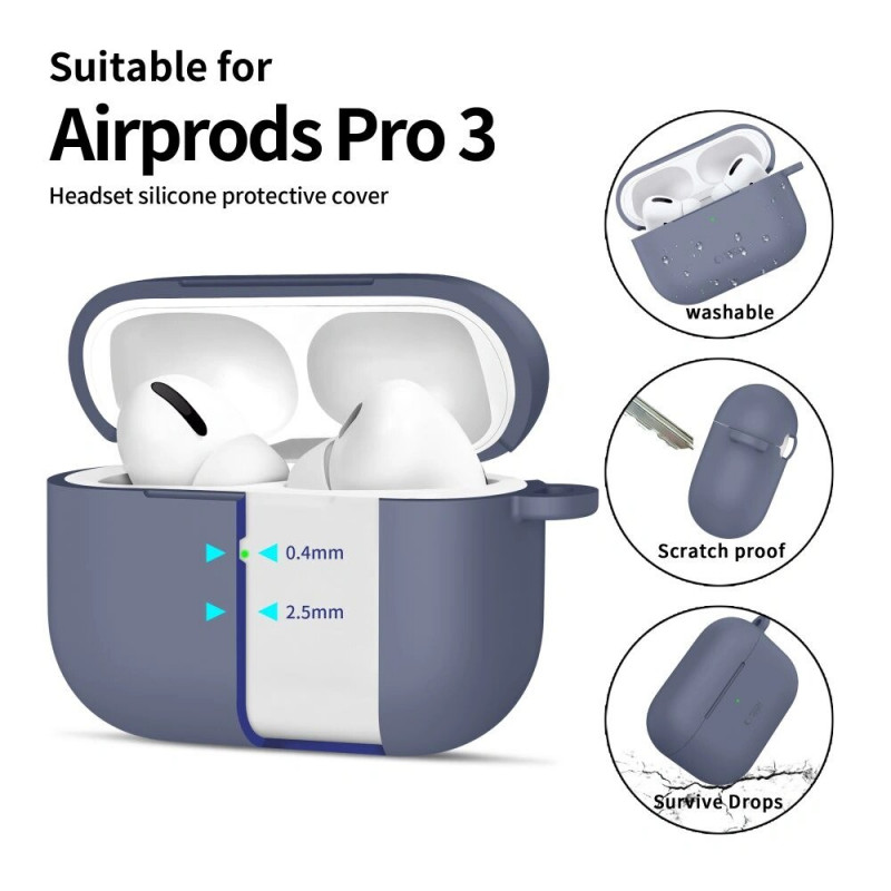 Tech-Protect Silicone Hook silikona maciņš Apple AirPods Pro 3, Baby Blue