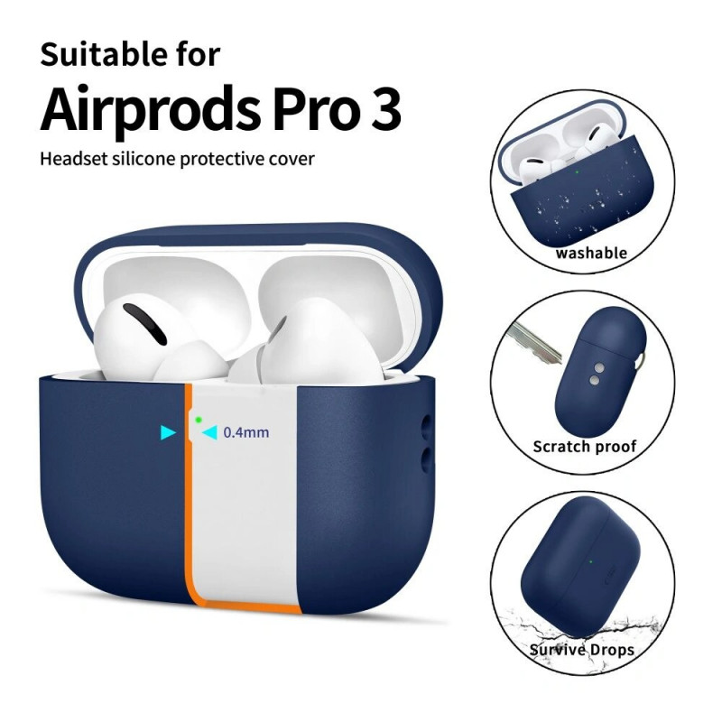Tech-Protect silikona maciņš Apple AirPods Pro 3 tumši zilā krāsā
