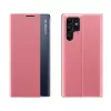 Hurtel New Sleep Case vāciņš Samsung Galaxy S25 Ultra ar pārsegu un statīvu, rozā
