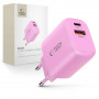 Tech-Protect NCA30 USB-A, USB-C tīkla lādētājs PD 30W / QC3.0 Baby Pink