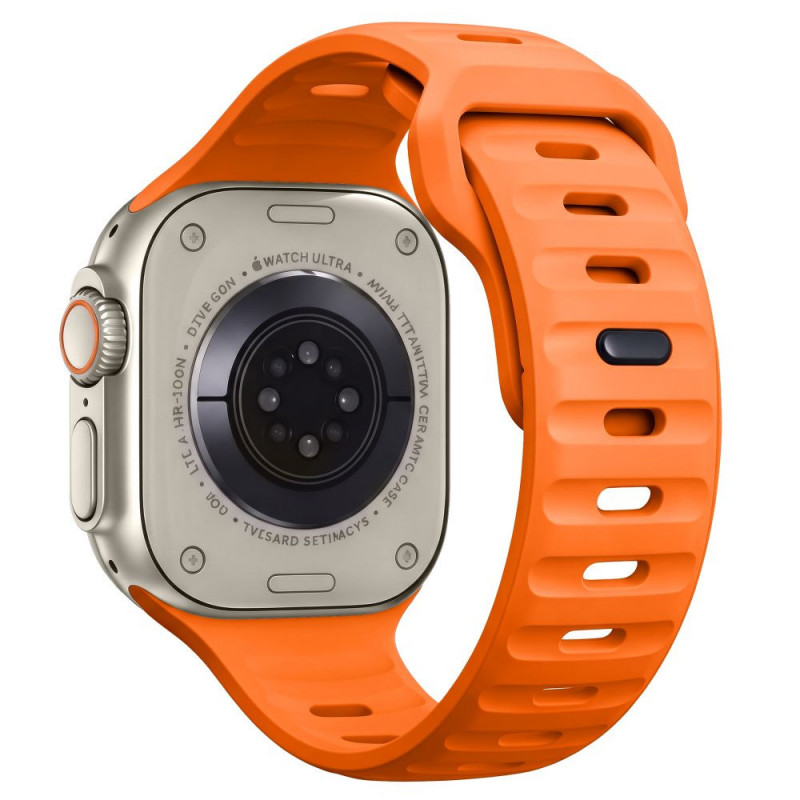 Tech-Protect Silicone Line Apple Watch 8 / 9 / 10 / 11 / 12 / SE / Ultra 44/45/46/49 mm siksniņa, oranža