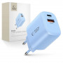 Tech-Protect NCA20 USB-A, USB-C tīkla lādētājs PD 20W / QC3.0 Baby Blue