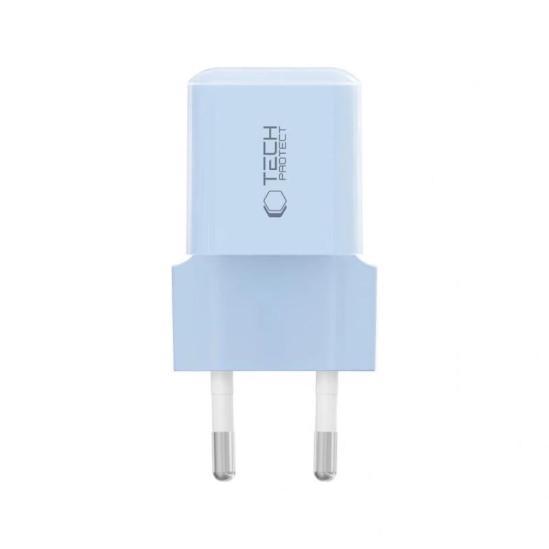 Tech-Protect NCM25 USB-C sienas lādētājs PD 25W, Baby Blue