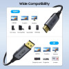 Tech-Protect UltraBoost DisplayPort / HDMI 2.0 kabelis, 4K 60 Hz, 200 cm, melns