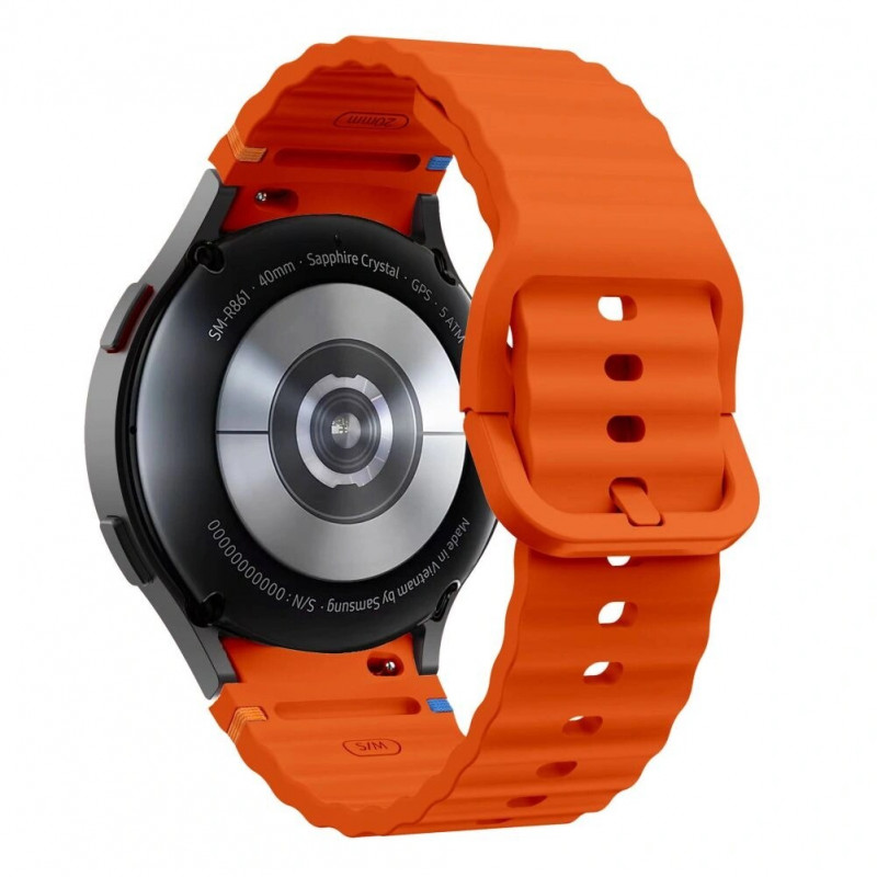 Tech-Protect silikona sporta siksniņa Samsung Galaxy Watch 4/5/5 Pro/6/7/FE, oranža