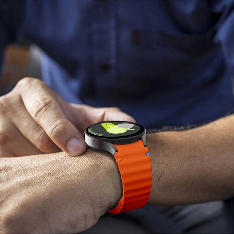 Tech-Protect silikona sporta siksniņa Samsung Galaxy Watch 4/5/5 Pro/6/7/FE, oranža