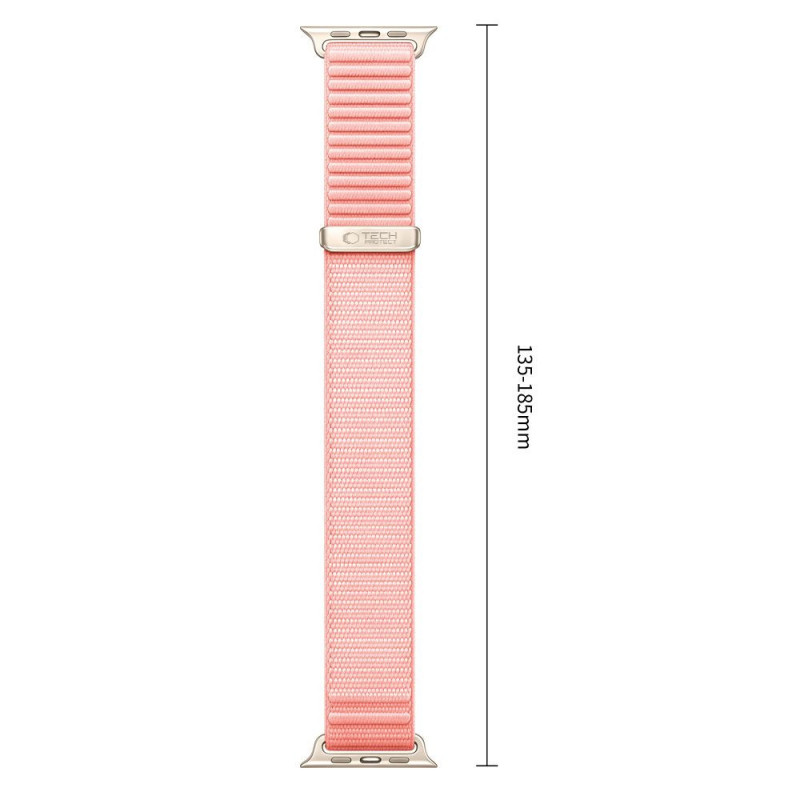 Tech-Protect NylonLoop aproce Apple Watch 8 / 9 / 10 / 11 / 12 / SE (40 / 41 / 42 mm), Blush Pink