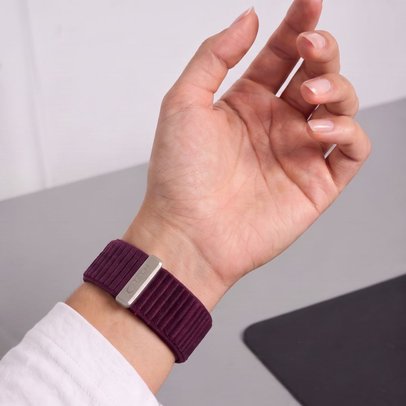 Tech-Protect NylonLoop aproce Apple Watch 8 / 9 / 10 / 11 / 12 / SE (40 / 41 / 42 mm), Deep Burgundy