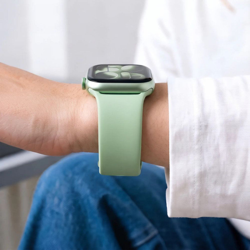Tech-Protect silikona siksniņa Apple Watch 8 / 9 / 10 / 11 / 12 / SE (40 / 41 / 42 mm), pistāciju