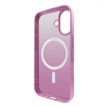 Puro Gradient MagSafe silikona apvalks iPhone 16, rozā