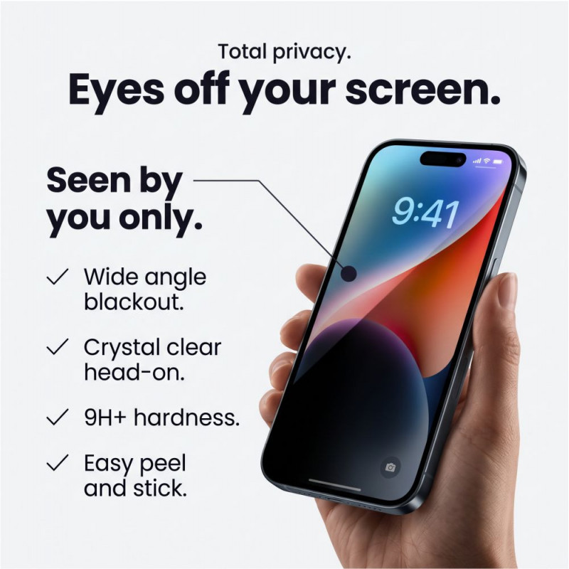 Tech-Protect Glass SPY+ konfidencialitātes rūdītais stikls Apple iPhone 18 Pro (2 gab.)