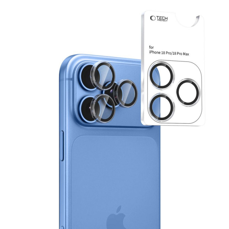 Tech-Protect Camring Fit+ kameras pārsegs Apple iPhone 18 Pro / 18 Pro Max, caurspīdīgs
