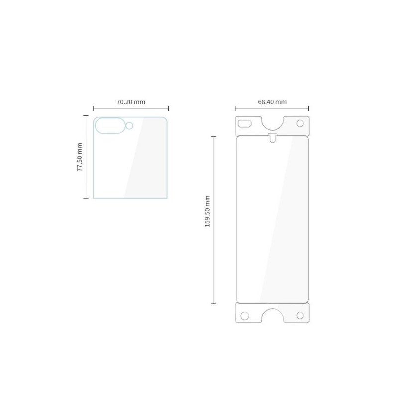 Tech-Protect Easy Set Foil & Glass Fit+ 4in1 ekrāna aizsargplēve Samsung Galaxy Z Flip 7 / 8, caurspīdīga (2+2 gab.)