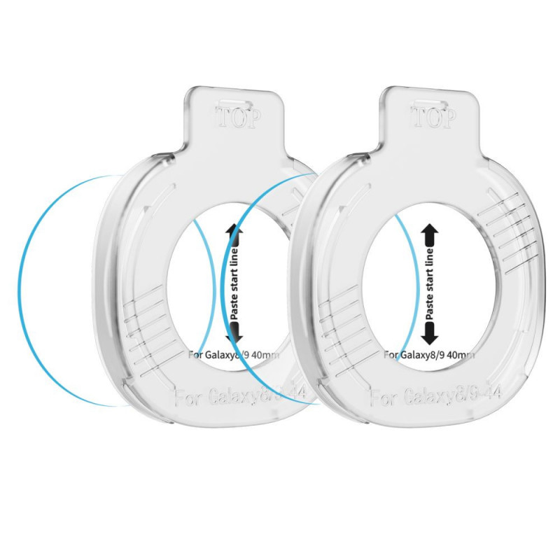 Tech-Protect Easy Set+ rūdītais stikls Samsung Galaxy Watch 8 / 9 40 mm, caurspīdīgs (2 gab.)