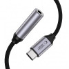 Tech-Protect Ultraboost USB-C uz 3,5 mm mini jack DAC adapteris, dzelzs pelēks
