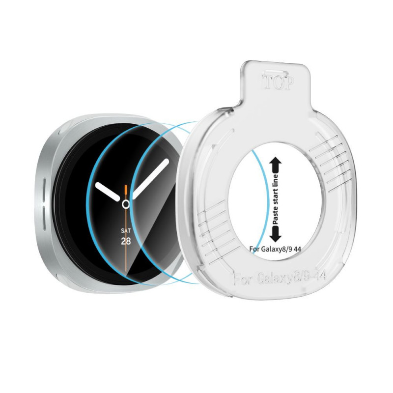 Tech-Protect Easy Set+ rūdītais stikls Samsung Galaxy Watch 8 / 9 44 mm, caurspīdīgs (2 gab.)