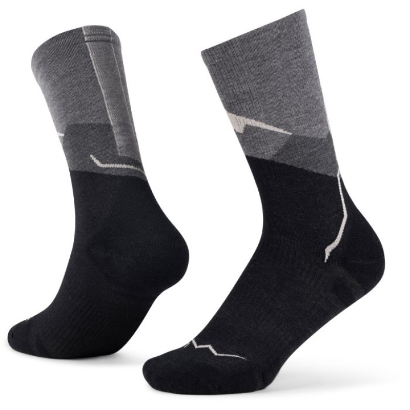 Buff Merino Lightweight Crew zeķes LWC1, Graphite, L