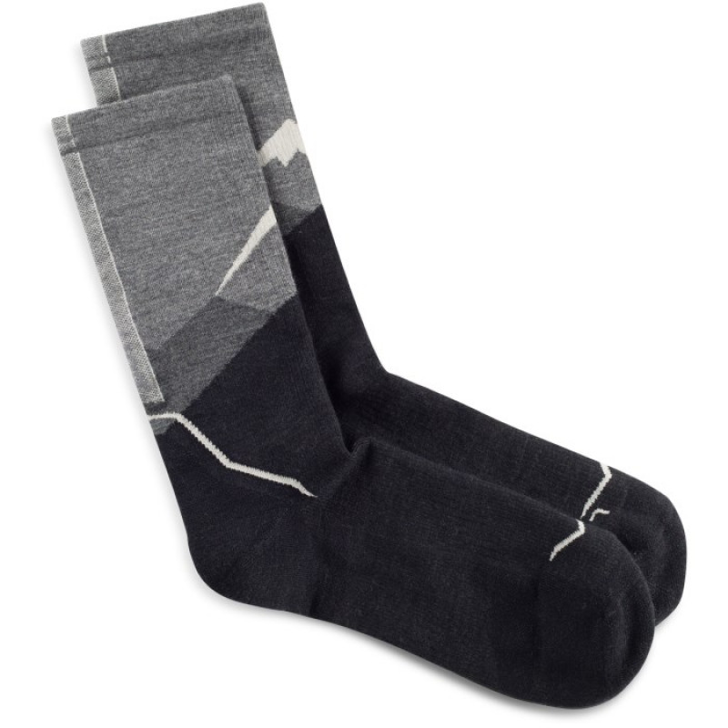 Buff Merino Lightweight Crew zeķes LWC1, Graphite, L