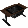 Lian Li DK07 galda korpuss Wood Edition, ar divu sistēmu atbalstu, 2x E-ATX, regulējams augstums, riekstkoka / melns