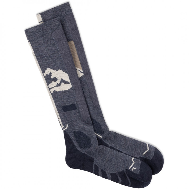 Buff Merino HW Over The Calf zeķes HWO1, Night Blue, L