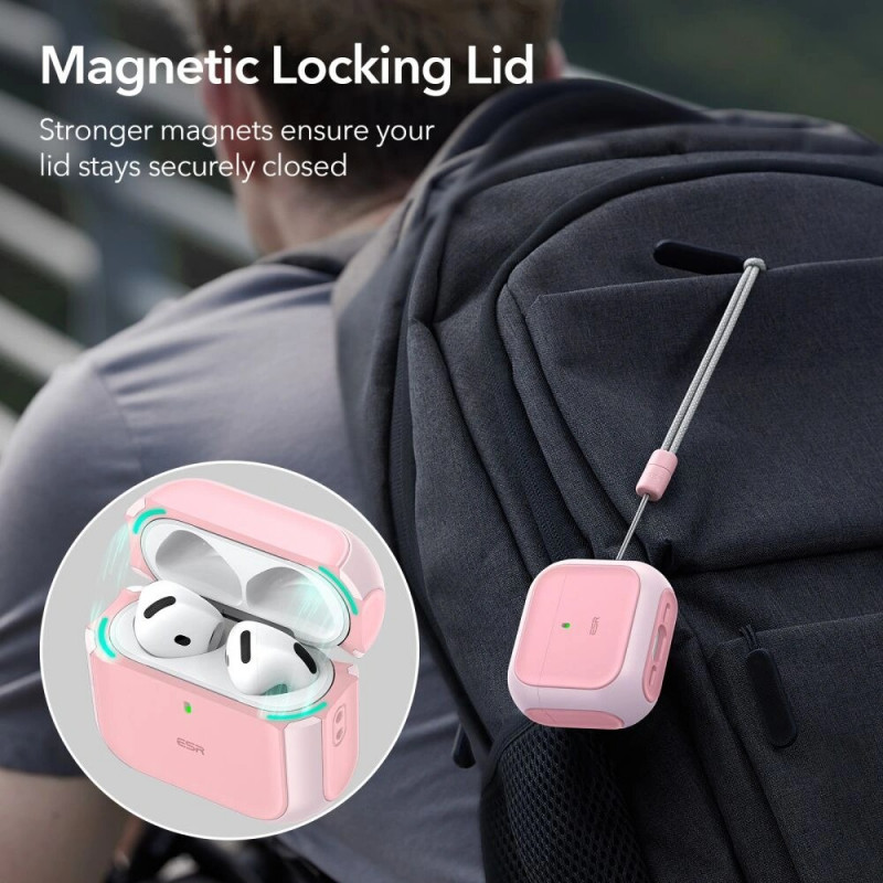 ESR Orbit HaloLock MagSafe futrālis Apple AirPods 4, rozā