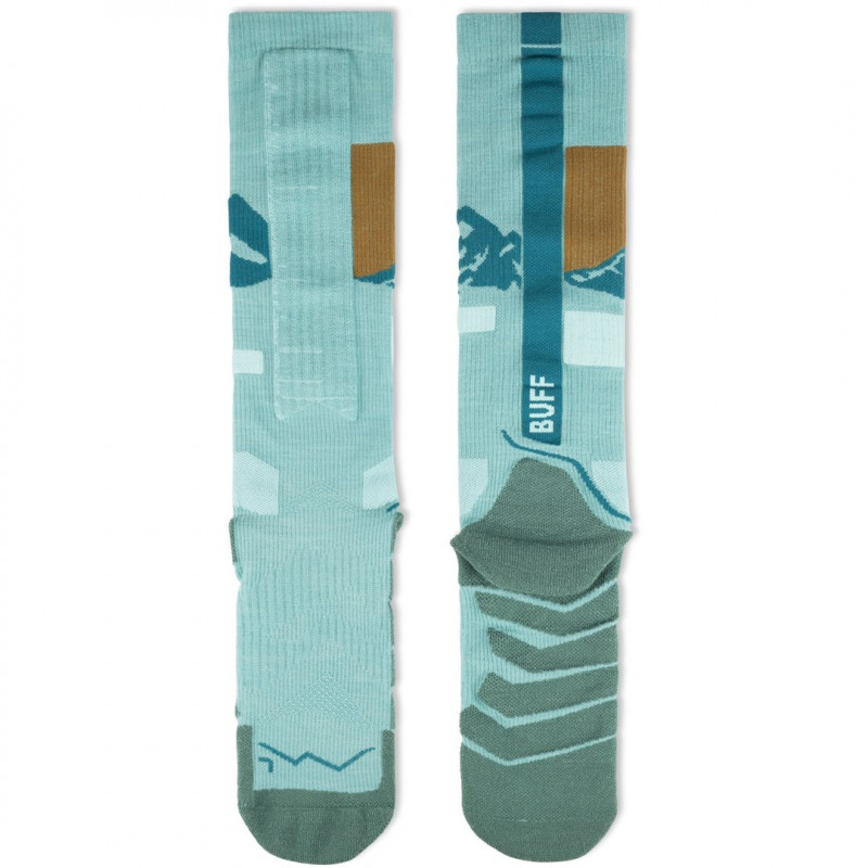 Buff Merino HW Over The Calf zeķes HWO1 Sea Green L