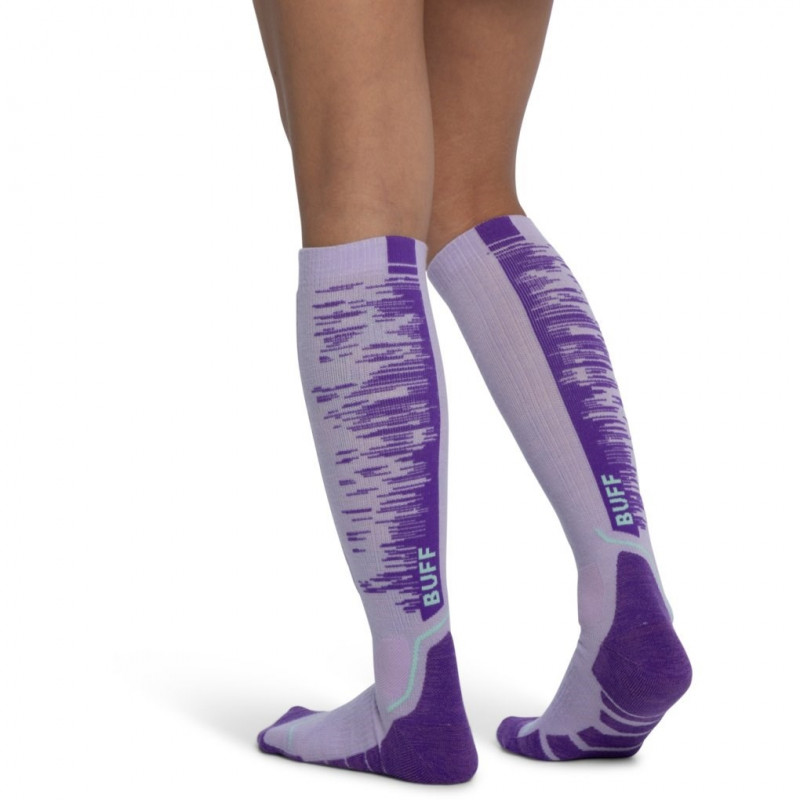 Buff Merino HW Over The Calf zeķes HWO2 Lilac Ice