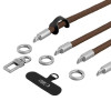 Tech-Protect C10S Rope pār plecu un plaukstas siksniņu komplekts, Walnut Brown/Titanium
