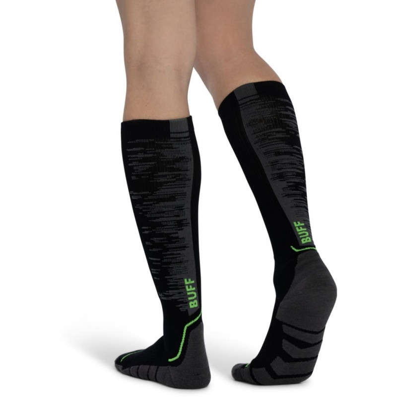 Buff Merino HW Over The Calf zeķes HWO2 Black L