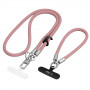Tech-Protect C10S Rope Crossbody & Wrist Strap komplekts, Dusty Rose/Titanium