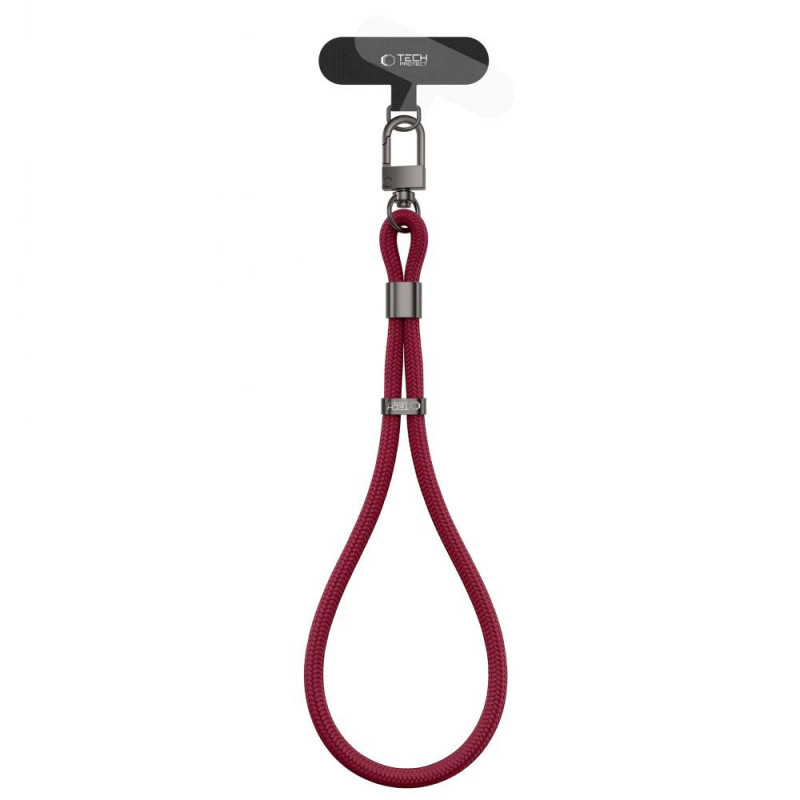Tech-Protect C11S Rope plaukstas siksniņa, Burgundy Wine