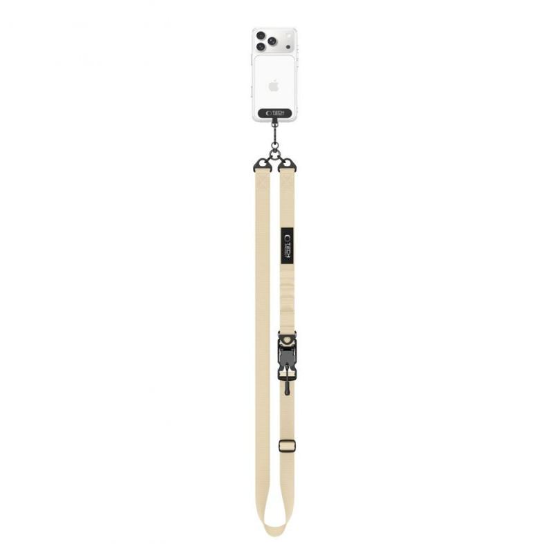 Tech-Protect C9S Rope Crossbody telefona siksna, Sienna Beige