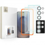 Tech-Protect Supreme Set rūdīta stikla ekrāna un objektīva aizsargu komplekts Samsung Galaxy S25 Ultra, caurspīdīgs (3 gab.)